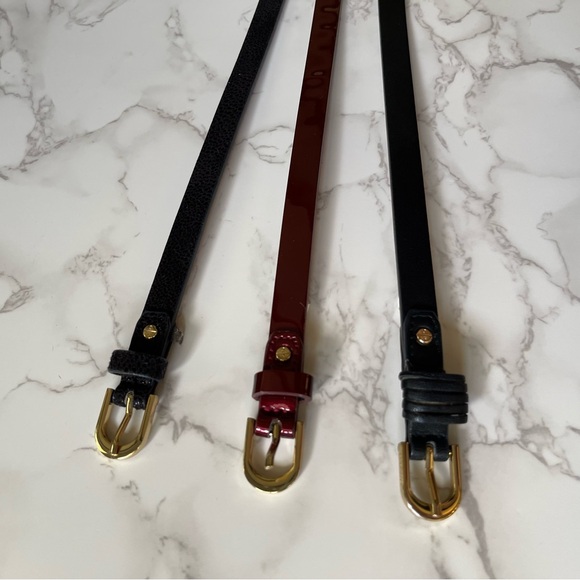 Bundle of 3 Vegan Leather Belts by Kenneth Cole Reaction, Black, Burgundy size L - Picture 16 of 16